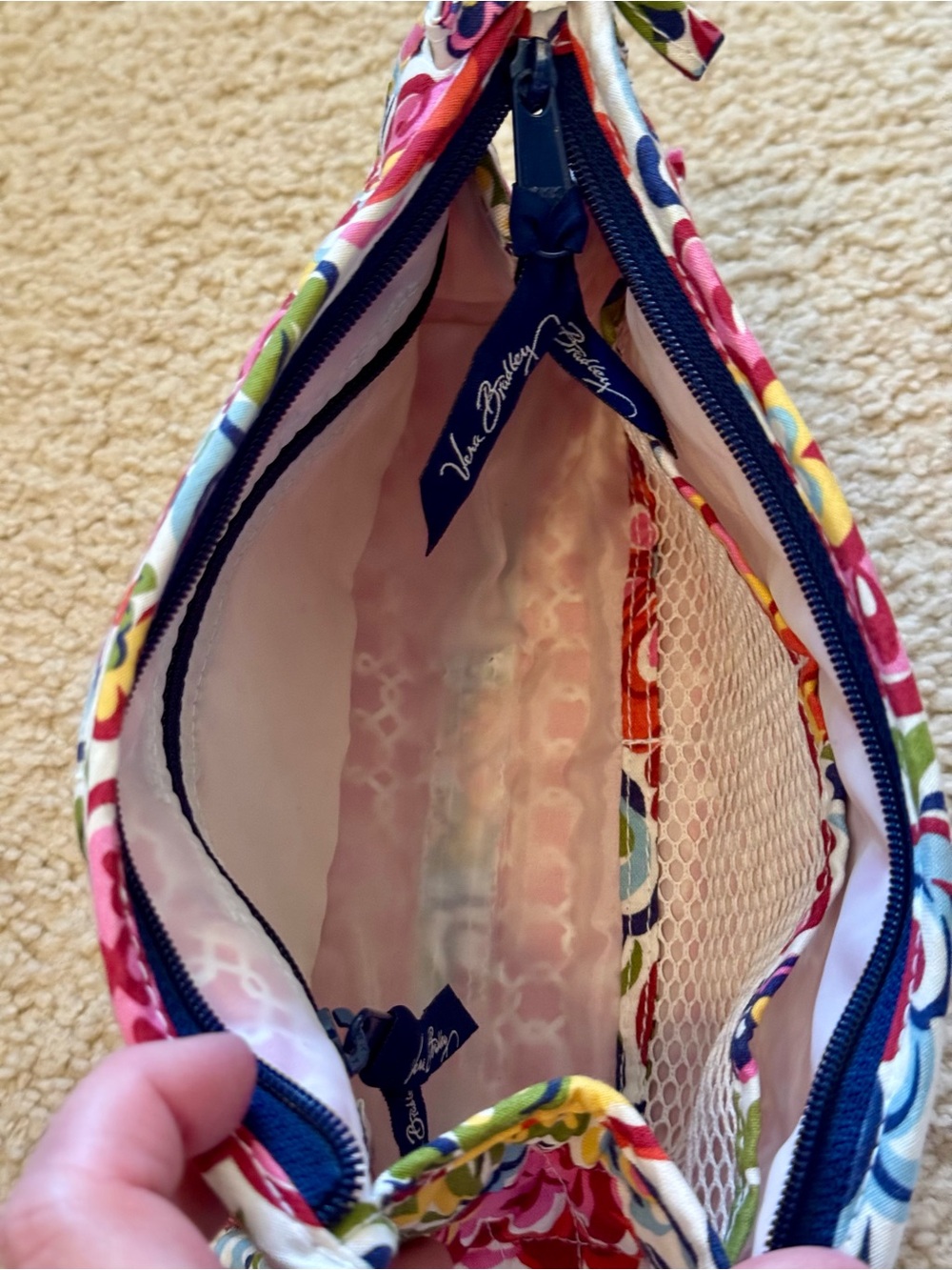 Vera Bradley Multicolor Floral Quilted Makeup Bag - Picture 10 of 14